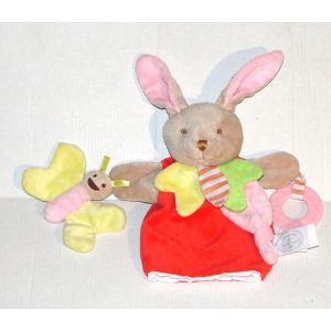Doudou Lapin Marionnette Avec Son Papillon Doudou Et Compagnie - Occasion