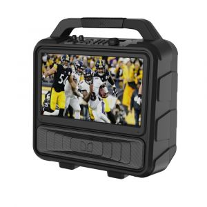 Monster Vmay Haut-parleur Bluetooth avec TV LCD int&eacute;gr&eacute;e, &eacute;cran Full HD 15,6", audio 60 W, 8 heures de lecture vid&eacute;o, 25 heures de lecture audio - Occasion