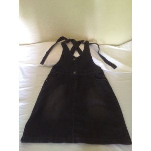Jupe Salopette En Jean Noir In Extenso Taille 14 Ans - Occasion