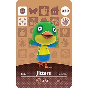 Carte Nfc Amiibo Animal Crossing New Horizons Serie 1, Compatible Avec Nintendo Switch/Lite/Wii U/3ds - Jitters 039 - Occasion