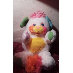 Peluche Popples De 28cm Blanc Au C?Ur Jaune - Occasion