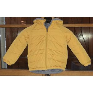 Manteau Marque Okaidi Fille Couleur Moutarde R&eacute;versible Taille 6 Ans - Occasion