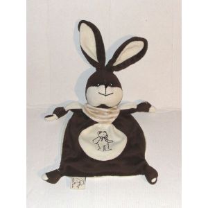 Doudou Lapin Les Petites Marie Imprimé Ourson - Occasion