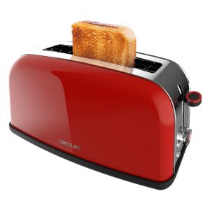 Cecotec Grille-pain vertical Toastin' time 850 Red Long Lite, 850 W, Capacit&eacute; pour 2 tartines, Fente large, Acier inoxydable, Fonctions pr&eacute;configur&eacute;es, Contr&ocirc;le du grillage personnalisable - Occasion