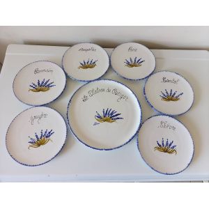 Assiettes Et Plat À Fromage Vallauris France - Occasion