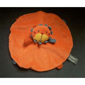 Doudou Plat Rond Lion Orange Rouge Bleu Orchestra - Occasion
