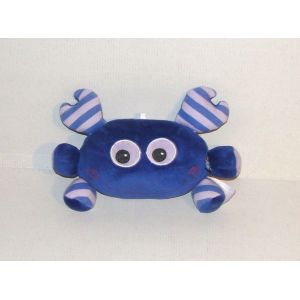 Doudou Crabe Bleu Rayé Sucre D'orge Peluche Crabe 23 Cm - Occasion