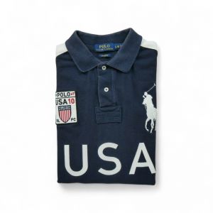 Reconditionné - Polo Manches Courtes Homme Big Pony - Taille L - Homme - Marine - Occasion