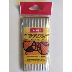 Biais À Quilter Thermocollant Argent 6mm X 5 Mètres Bohin - Occasion