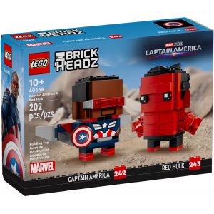 LEGO BrickHeadz - Figurines de Captain America et Hulk rouge - 40668 - Occasion