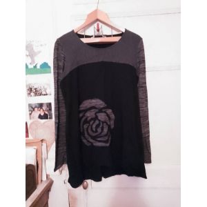 Top Noir/ Gris 44 Xxl Mado Et Les Autres. - Occasion
