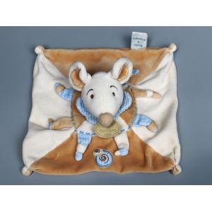 Doudou Souris Plat Beige Bleu Doudou Et Compagnie - Occasion
