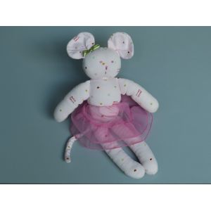 Doudou souris rose Petit Bateau tutu - Occasion
