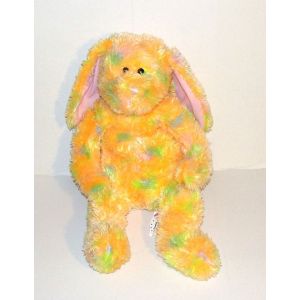 Lapin Orange Vert Rose Startoy Peluche Doudou Lapin 46 Cm Oreilles 15 Cm - Occasion