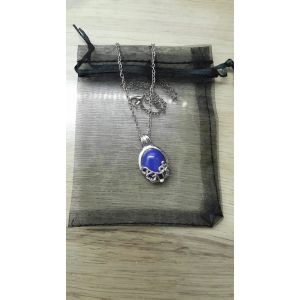 Collier Pendentif Pierre Bleue, Vintage Port&eacute; Par Katherine Dans Vampire Diaries - Occasion