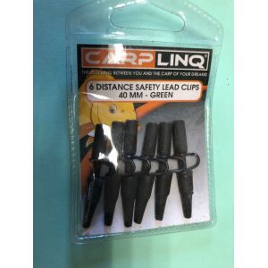 24 Distance Safety Lead Clips 40 Mm Green Carplinq Clip Plomb Acier Peche Carpe - Occasion