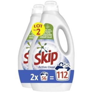 Lessive Liquide Active Clean SKIP 2x56 x112 lavages - Occasion