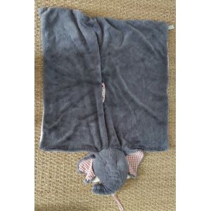 Doudou Couverture B&eacute;b&eacute; &Eacute;l&eacute;phant Plat Gris Cocktail Scandinave - Occasion