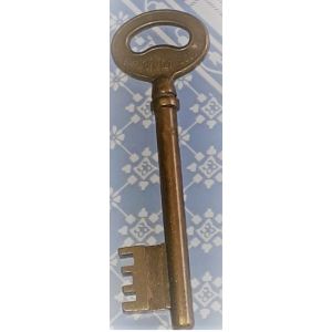 Clé de serrure Silca 6 M7 0TM 107 5C61 - métal doré vieilli à nettoyer - longueur 9cm - Occasion