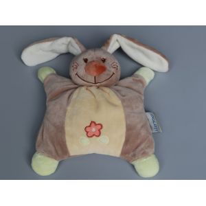 Doudou Lapin Semi Plat Beige Nattou - Occasion