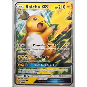Carte Pokémon Raichu Gx 030/072 - Occasion