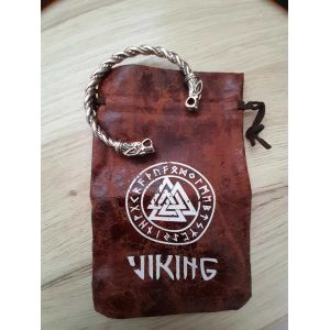 Bracelet Ragnar Lothbrok, S&eacute;rie Vikings, Homme, T&ecirc;te De Loup, Argent&eacute; - Occasion