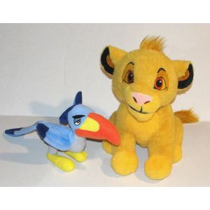 peluche le roi lion disney doudou simba et zazu disneyland - Occasion