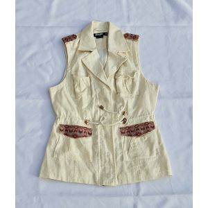 Veste Sans Manche Femme Style Saharienne Taille S Marque Jennyfer - Occasion