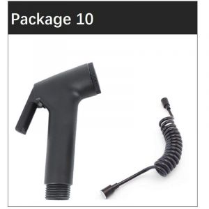 ABS-Pulvérisateur d'eau de toilette noir,PLANkit de bidet,nettoyeur de lavement,tuyau de pommeau de douche,douchette WC,accessoires A1 - Type package 10 - Occasion