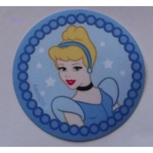 Princesse Cendrillon Ecusson Patch Thermocollant Rond 2022 Princesses Disney B - Occasion