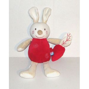 Doudou Lapin Musical Rouge Peluche Carotte Sucre D Orge - Occasion