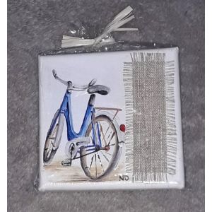 Tableau / Toile sur châssis - Vélo 10 x 10 cm - Occasion