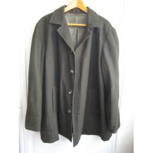 Manteau En Laine Vert Soldat Taille 52 Parfait État - Occasion