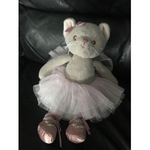 Doudou Peluches Bukowski - Chat Sweet Albertina Gris Noeud Papillon Rose 28cm - Occasion