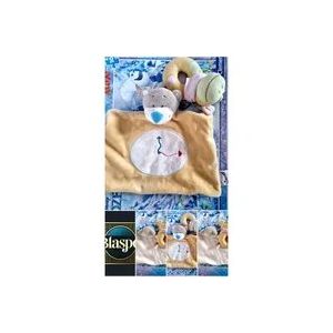 Doudou B&eacute;b&eacute; Ours Plat Beige &iquest; Peluche Douce - Occasion