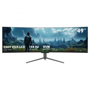 Moniteur de jeu TITAN ARMY C49SHC 49 pouces, panneau HVA CSOT 3840*1080, &eacute;cran incurv&eacute; surdimensionn&eacute; 32:9, taux de rafra&icirc;chissement &eacute;lev&eacute; de 144Hz, &eacute;cran partag&eacute; Smart PIP/PBP, synchronisation adaptative - Occasion