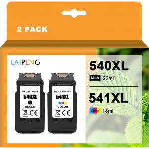 540XL 541XL Cartouche d'encre Remanufacturées pour Canon PG-540 CL-541 PG-540XL CL-541XL pour Pixma TS5150 TS5151 MX455 MX475 MX525 MG3150 MG3250 MG3550 MG3600 MG3650 MG4250 (BK/CMY) - Occasion