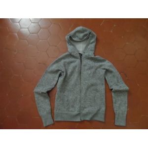 Veste À Capuche Jersey Polyester Gris Chiné Undiz - Occasion