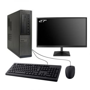 PC Dell Optiplex 7010 DT Ecran 27" Intel I7-3770 RAM 32Go HDD 500Go W10 Wifi - Occasion