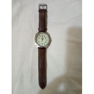 Montre Homme Spirit Of Saint Louis Water R&eacute;sistant Stainless Steel Bach Bracelet Cuir Marron - Occasion