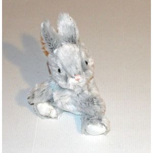 Doudou Lapin Gris Chiné Bukowski Peluche Animal 19 Cm - Occasion