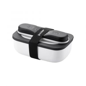 Lunch Box Blanche Avec Compartiment Et Set De 3 Couverts En Inox - Occasion