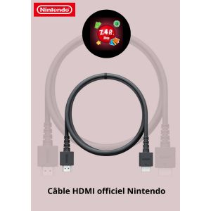 C&acirc;ble HDMI officiel Nintendo WUP-008 pour Wii U / Switch - Occasion