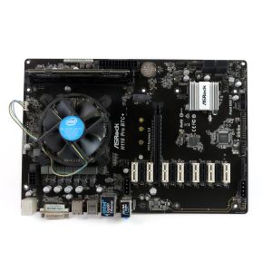 Carte m&egrave;re ASRock H110 Pro BTC+ AVEC PROCESSEUR INTEL CORE KABYLAKE I5 7400 3.00 GHZ - Occasion
