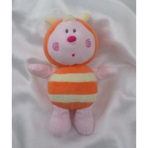 Doudou Peluche Papillon Abeille Orange Jaune Jemini Luminou - Occasion