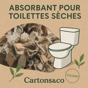 Absorbant pour toilettes s&egrave;ches &ndash; &Eacute;cologique et efficace &ndash; Particules de carton recycl&eacute; ?? - Occasion