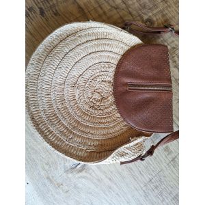 sac à main en osier forme arrondie neuf - Occasion