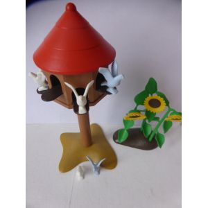 Playmobil Vintage Pigeonnier avec 5 Pigeons et Tournesols pour Ville Ferme Maison Parc Zoo - Occasion