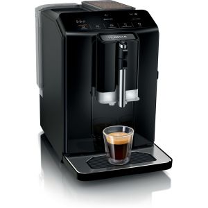 Machine à café Bosch TIE20119 - Série 2 - 1300 W - Expresso, Café crème, Cappuccino, Latte Macchiato, Mousse de lait - Noir lustré - Occasion