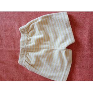 Short Éponge Rayé Blanc Jaune 6 Mois - Occasion